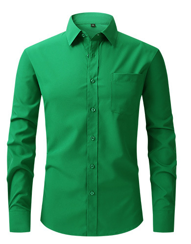 พร้อมเช่า เสื้อเชิ้ต แขนยาว สีเขียว