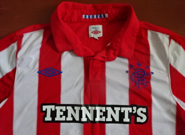 เสื้อฟุตบอล ทีมสโมสรเรนเจอร์ส ชุดเยือน 2010/11 M-Size / RANGERS Football Shirt Away Kit 2010/11 Jersey M-Size