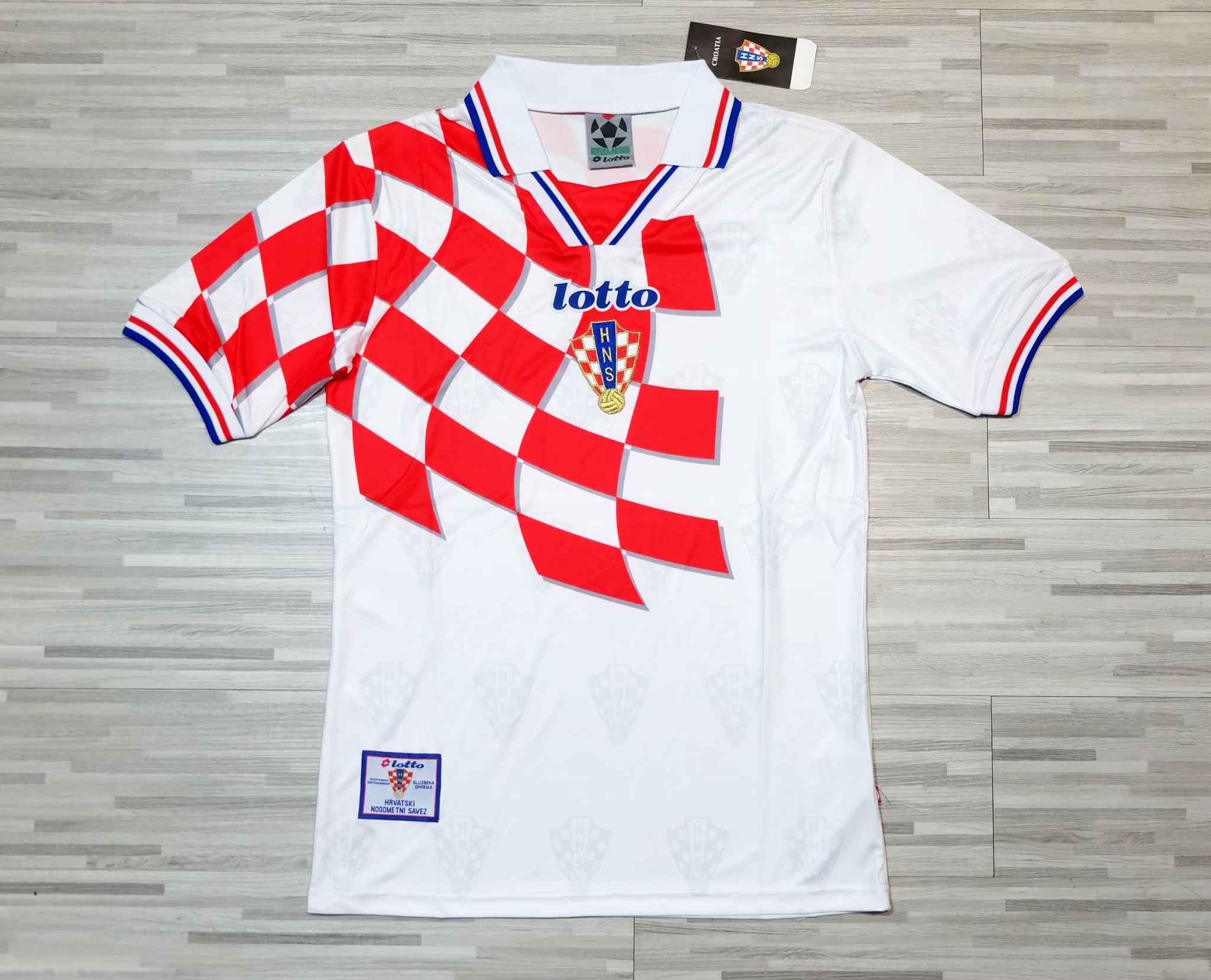 Croatia 1998 World Cup Vintage Jersey เสื้อบอลโครเอเชีย เสื้อโครเอเชียย้อนยุค HNS