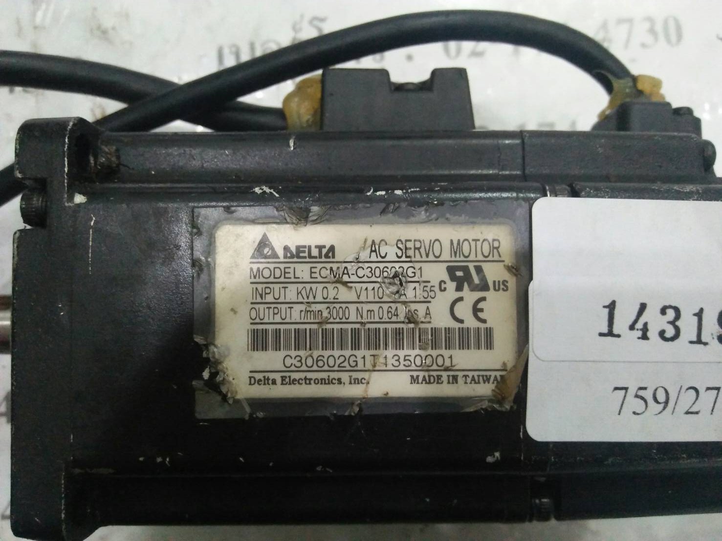 SERVO MOTOR “ DELTA ” รุ่น ECMA-C30602G1