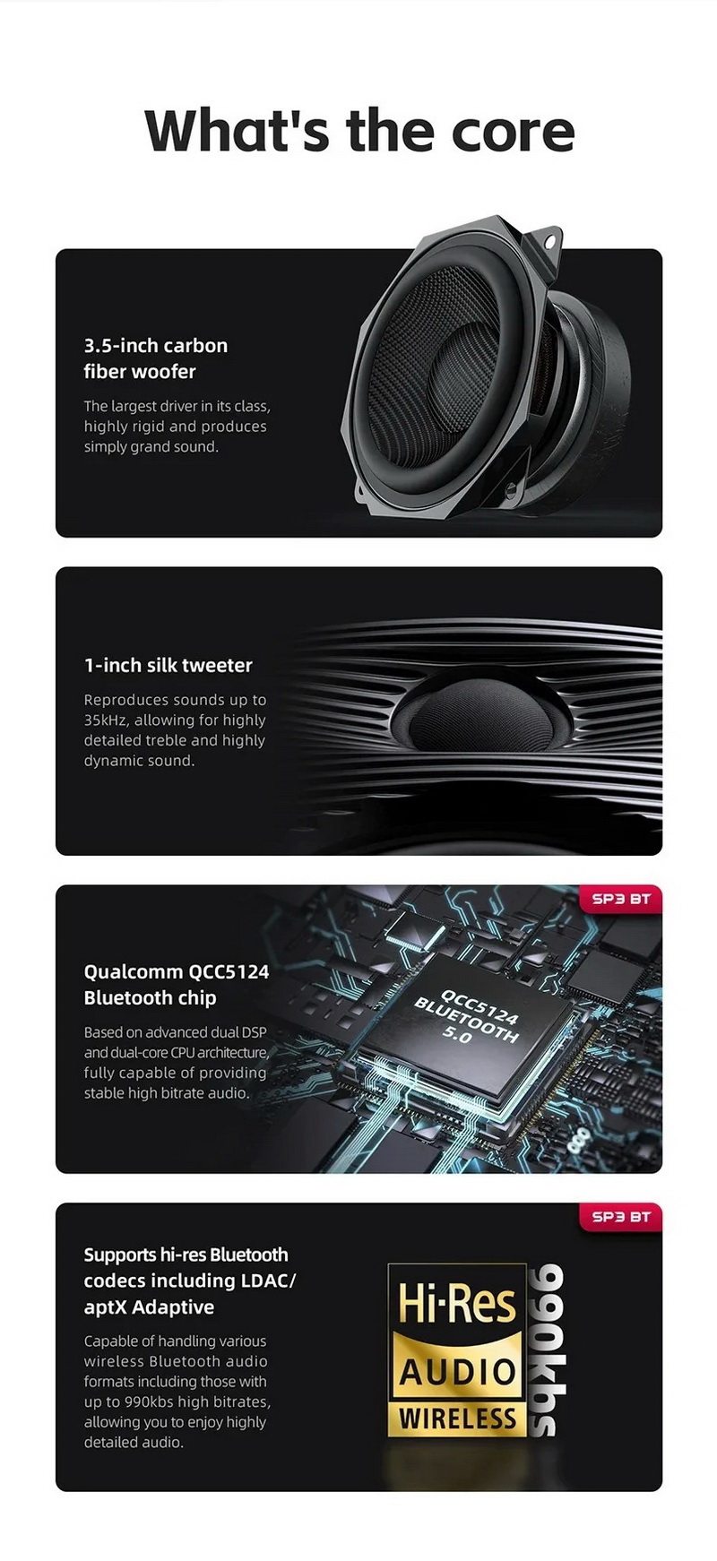 FiiO SP3 BT สุดยอดลำโพง Bluetooth Active Speakers ระดับ High Fidelity รองรับ LDAC, Dual Hi-Res ประกันศูนย์ไทย