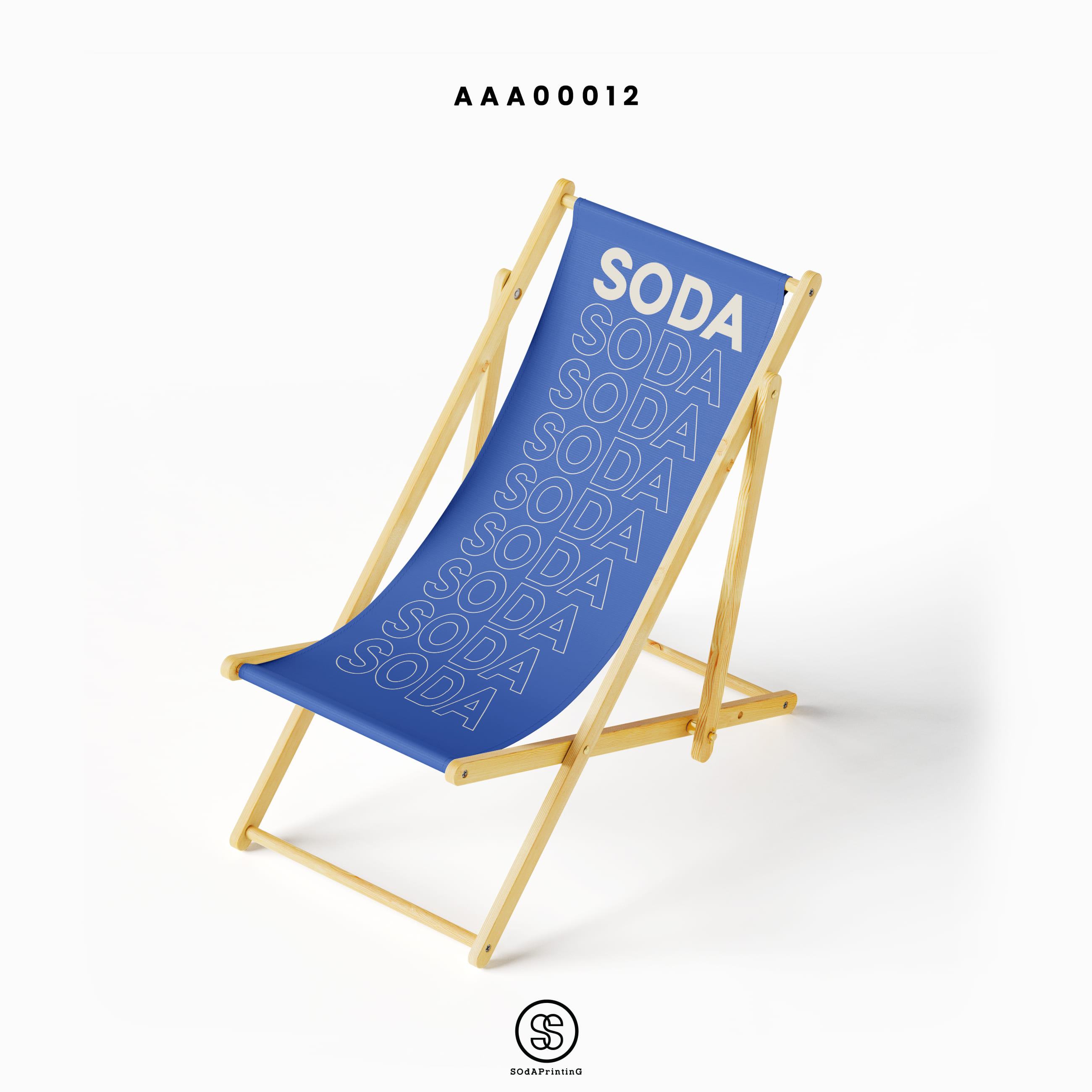 เก้าอี้ชายหาด SOdA Collection สีฟ้า AAA00012 #เก้าอี้ชายหาด #SunLounge #SOdAhome #SOdAPrintinG