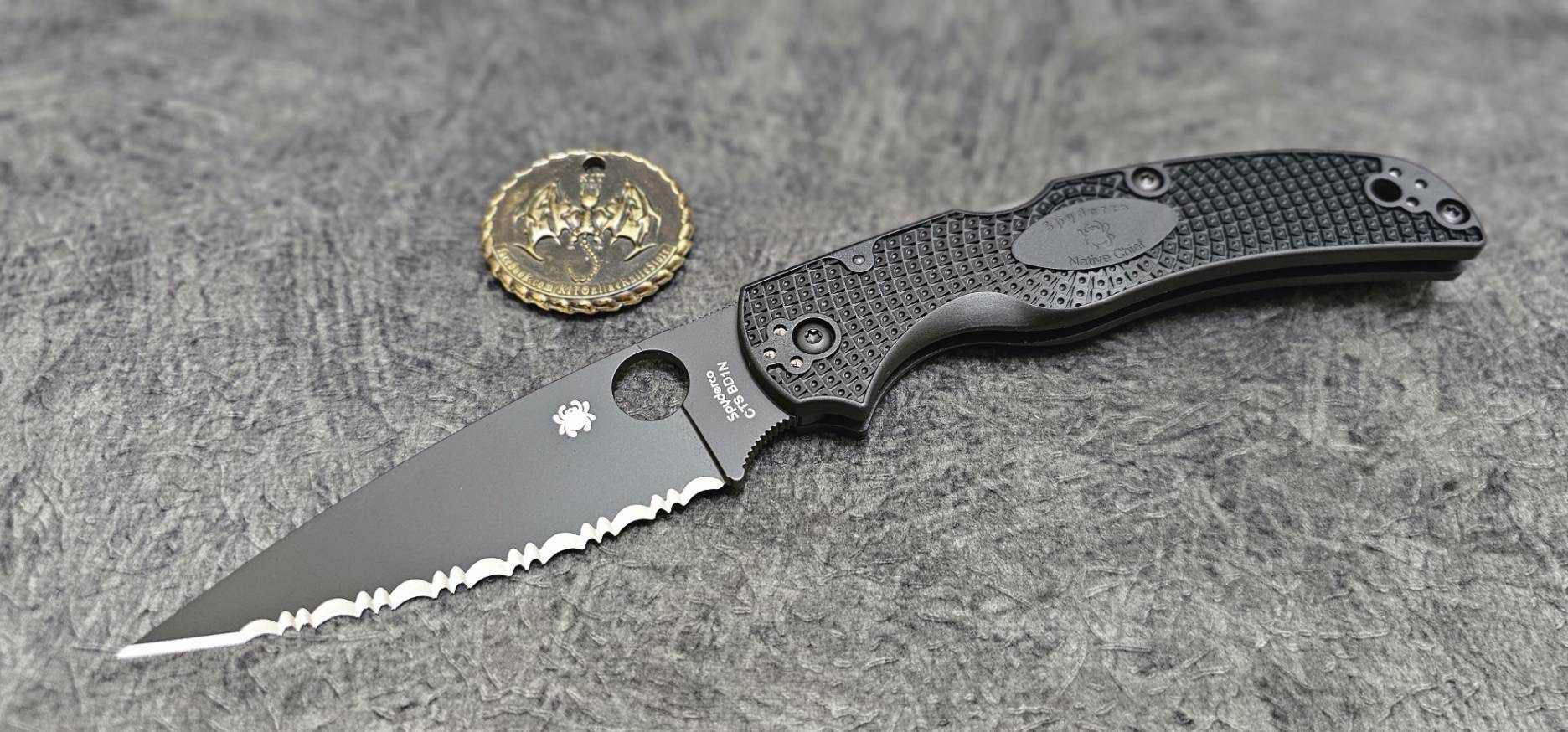 Spyderco Native Chief Lightweight Black FRN Full Ser