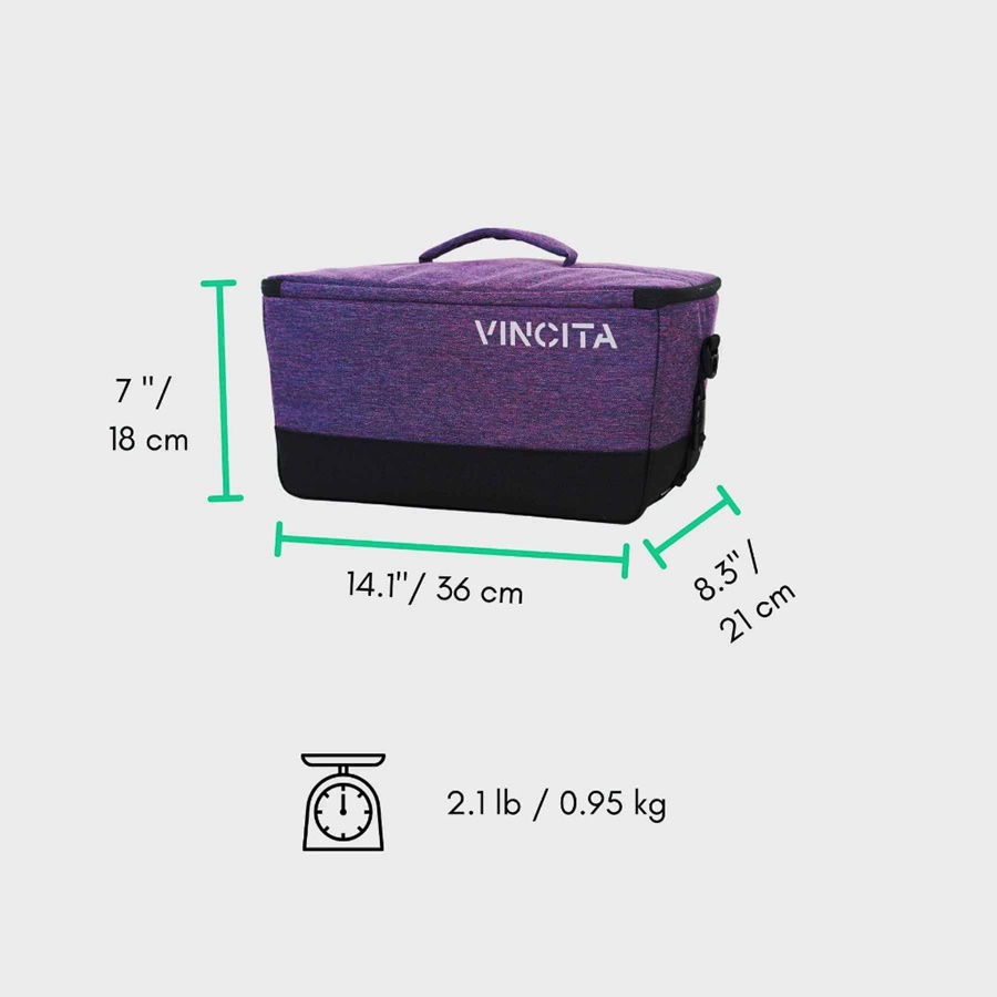 Vincita กระเป๋าตะกร้าโพลีเอสเตอร์และไนลอนรีไซเคิลสามารถใช้กับตะแกรง C054 EVERYDAY (B054ED) - วินสิตา EVERYDAY BASKET BAG