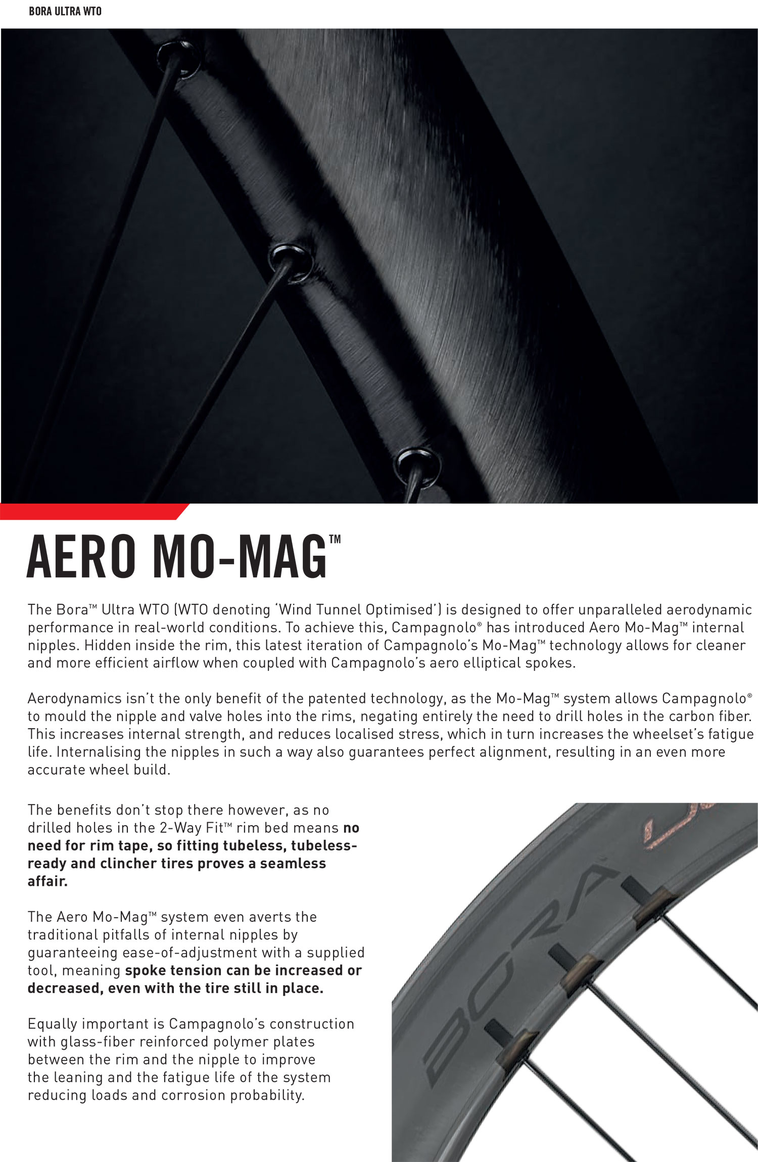 ชุดล้อเสือหมอบ CAMPAGNOLO BORA WTO 45 DISC Center Lock 28" Wheelset Carbon Wheelset, DARK 2022