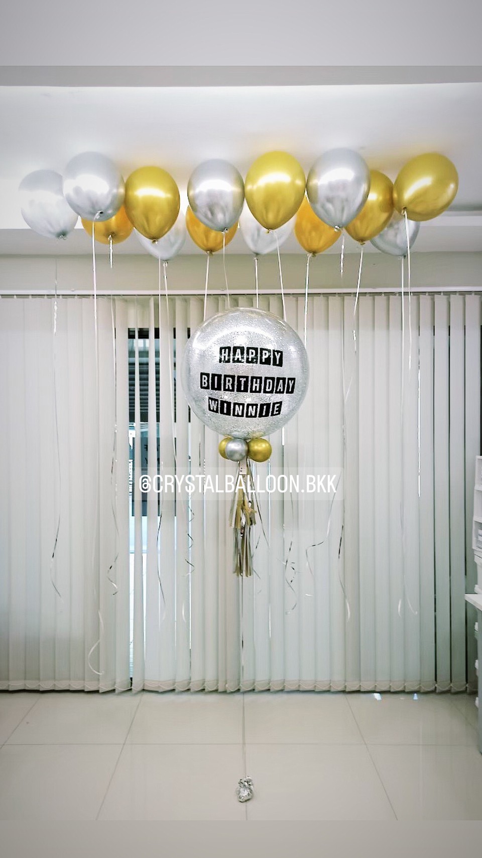 สั่ง ลูกโป่ง วันเกิด Bubble ขนาด 24" พร้อม ลูกโป่งลอยฝ้า 15 ลูก พร้อมตกเเต่ง สามารถเปลี่ยนสีลูกโป่ง/เปลี่ยนข้อความ/เปลี่ยนขนาดได้