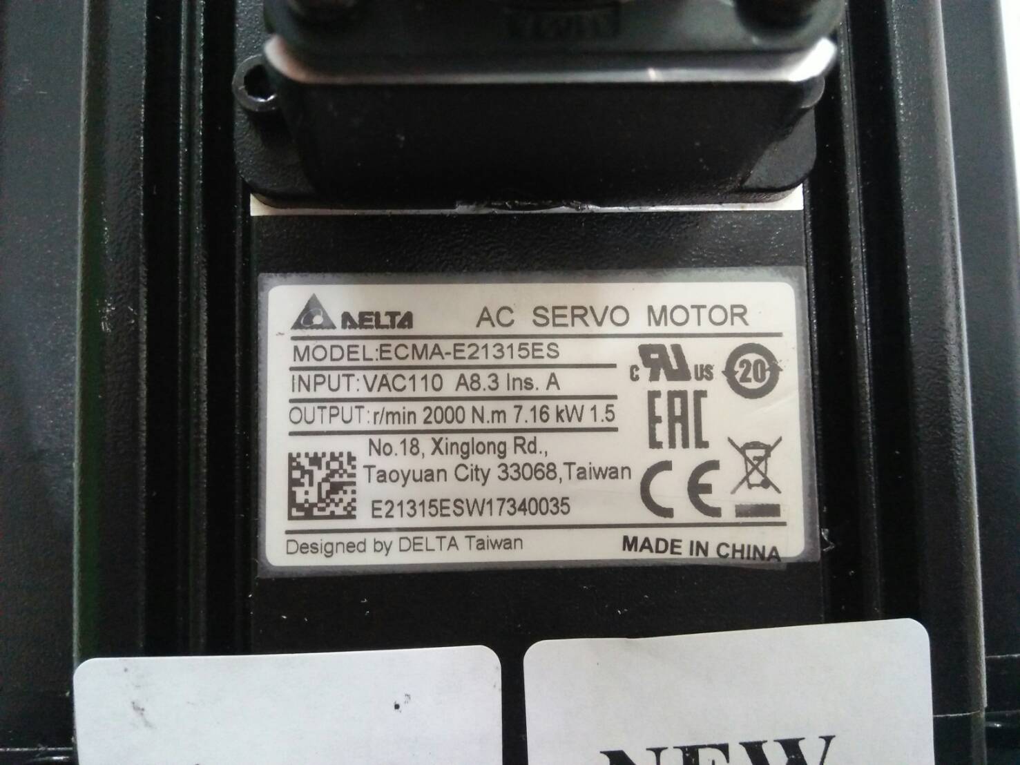 SERVO MOTOR “ DELTA ” รุ่น ECMA-E21315ES