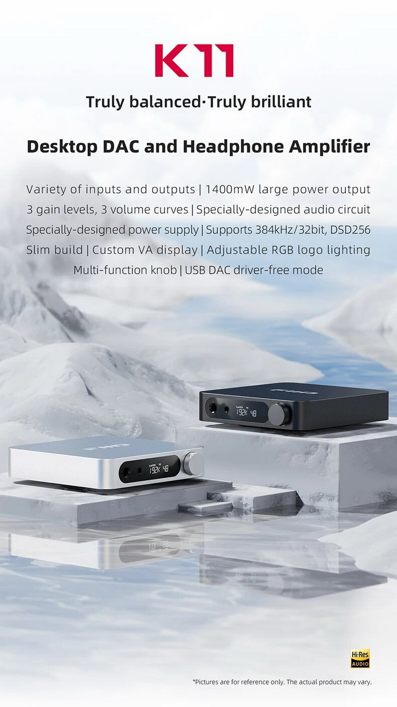 FiiO K11 DAC/AMP ตั้งโต๊ะประสิทธิภาพสูง กำลังขับสูง รองรับ Hi-Res ประกันศูนย์ไทย