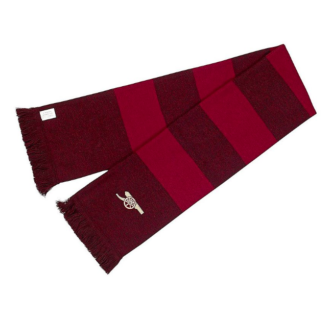 ผ้าพันคออาร์เซนอล Burgundy & Marl Gold Cannon ของแท้