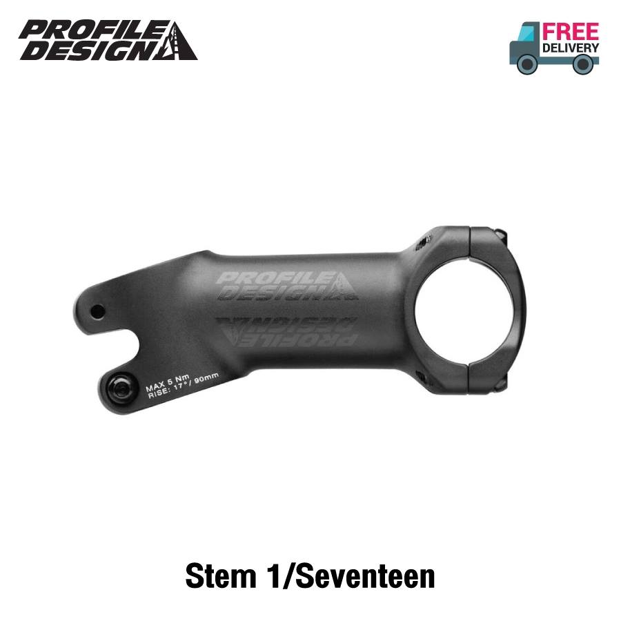 คอแฮนด์ PROFILE Design อลูมิเนียม 6061-T6 ที่ขึ้นรูปแบบ 3D forged ขนาด Oversize สีดำ ±17° องศา ยาว 70mm, 80mm, 90mm, 100mm , 110mm, 120mm