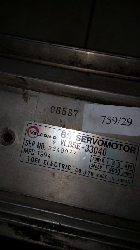 VLBSE-33040 SERVO MOTOR " VELCONIC "