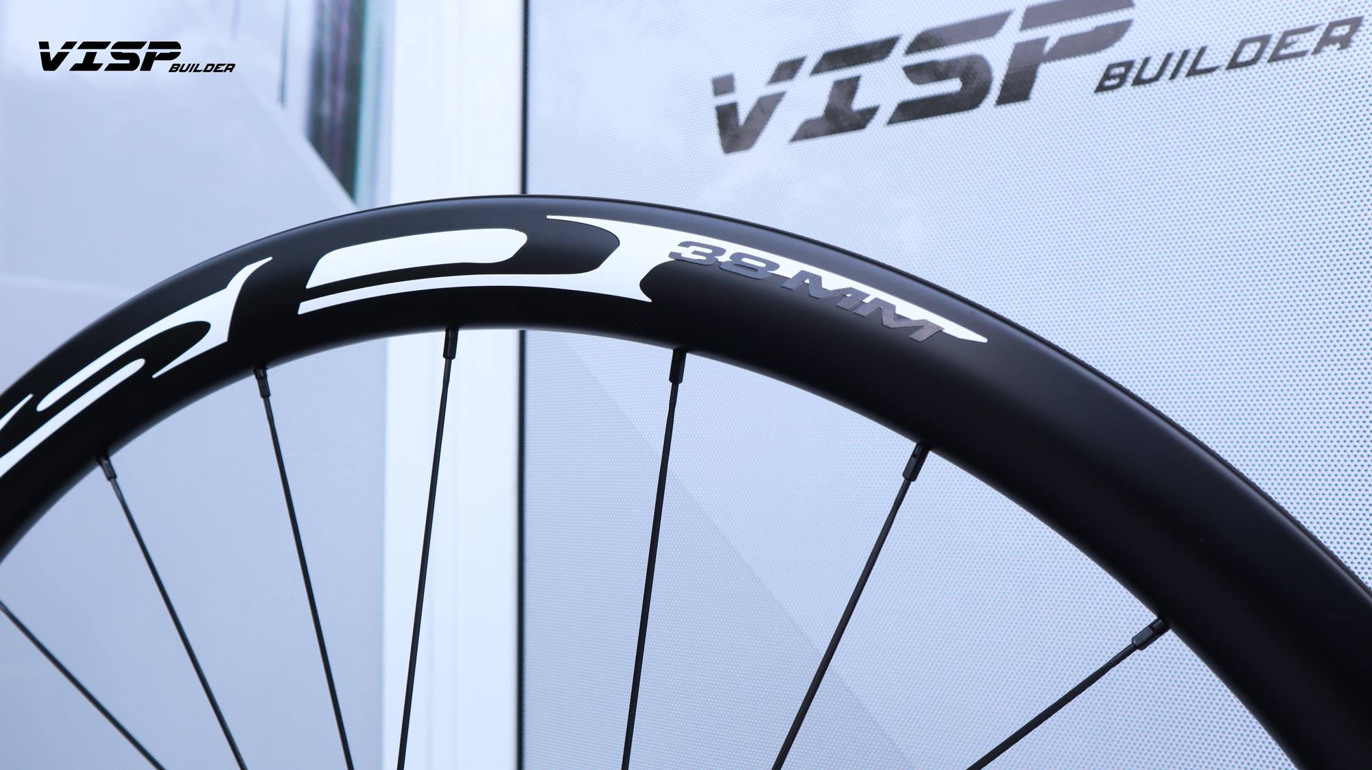 ล้อคาร์บอน VISP Disc Brake BUILDER GEN2, 38/38MM. มาพร้อมระบบ Centerlock พร้อม Adapter 9mm และ 15mm (VISP 2019)