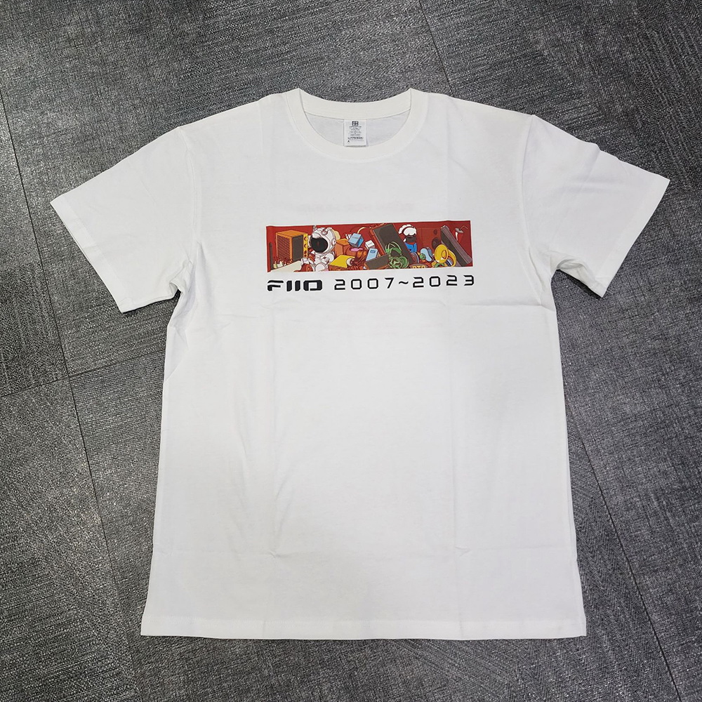 เสื้อ FiiO เสื้อยืดคอกลมแฟชั่น ลาย FiiO 2007-2023 สำหรับแฟนเพลง FiiO ตัวยง