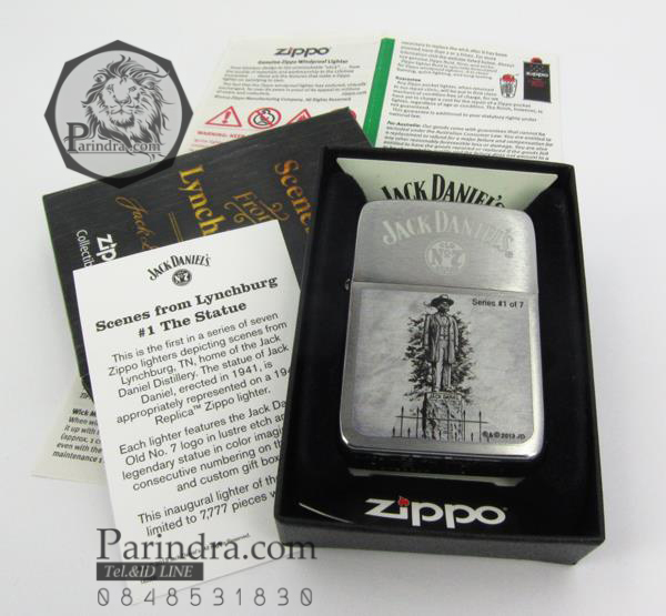 ไฟแช็ค Zippo แท้ ตำนานแห่ง Jack Daniel's ตัว Limited Edition " Jack Daniel's Scenes Lighter Limited, #1 of 7 " #28736 แท้นำเข้า 100%