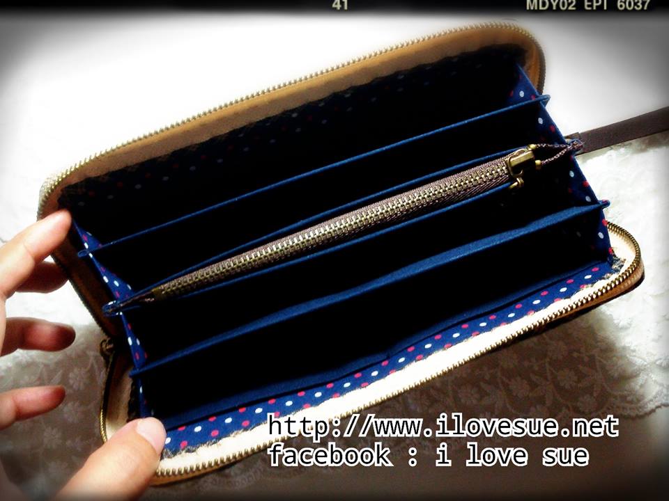 กระเป๋าเงินใบยาว ผ้าคอตตอนลินินญี่ปุ่น - สั่งทำจ้ะ