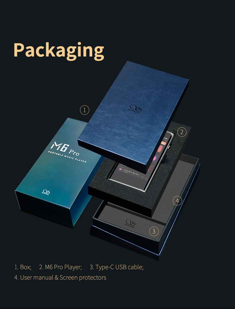 ขาย SHANLING M6 Pro DAP พกพาชิป Dual AK4497EQ รองรับ 32bit/768kHz , Dual Hi-Res