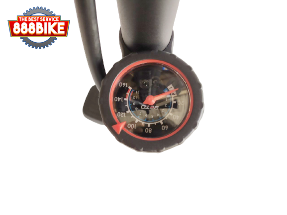 สูบตั้งพื้นอลูมิเนียม BETO CMP-114AG1 ด้ามไฟเบอร์ เบา สูบได้ทั้ง Presta และ SChrader 160PSI