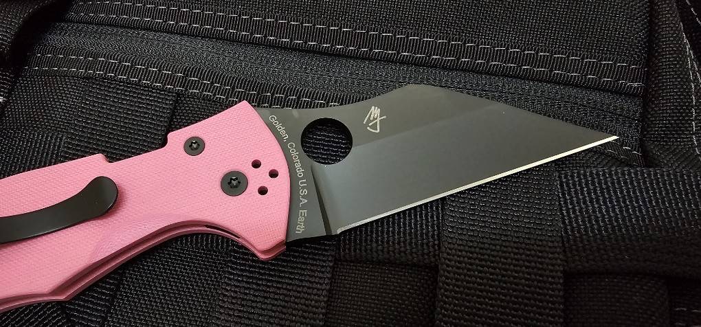 Spyderco Yojimbo 2 Sprint Run Knife Pink G-10 (3.2" Black CPM S30V)