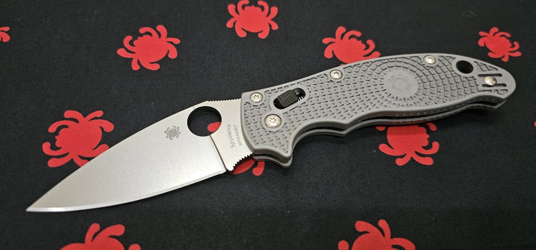 Spyderco Manix 2 Lightweight Knife Gray (3.375" Maxamet Stonewash)