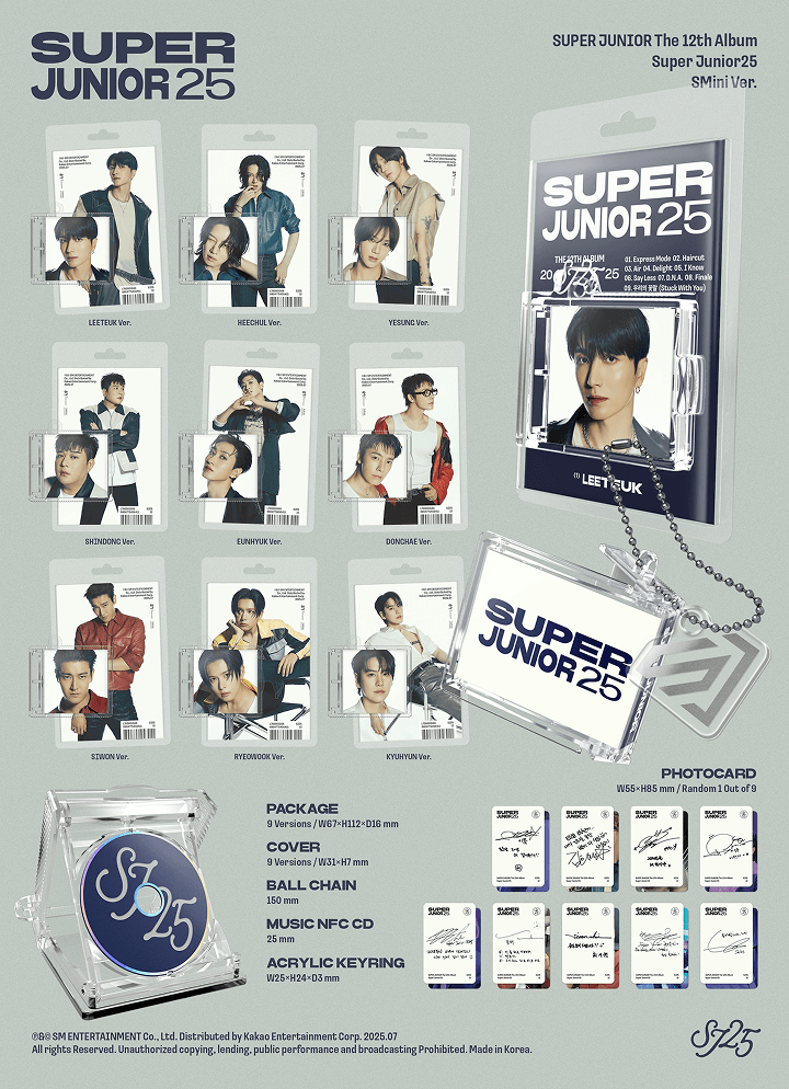 พรีออเดอร์ SUPER JUNIOR The 12th Album [Super Junior25] (SMini Ver.)(Smart Album) (Random) นำเข้า 14 - 25 วัน