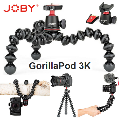 Joby GorillaPod 3K Kit ขาตั้งกล้องมืออาชีพน้ำหนักเบา สำหรับกล้อง DSLR และกล้อง Mirrorless ประกันศูนย์1ปี ขาตั้งกล้อง ABS