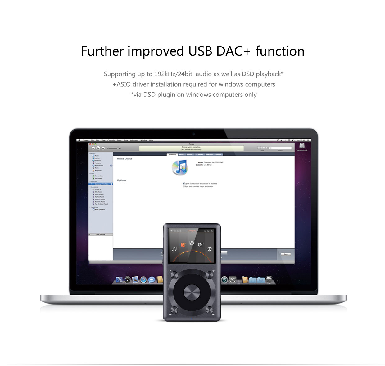 ขาย FiiO X3II เครื่องเล่นเพลงพกพาระดับไฮเอนด์ รองรับ Lossless และ DSD Music Player ชิป Cirrus Logic CS4398