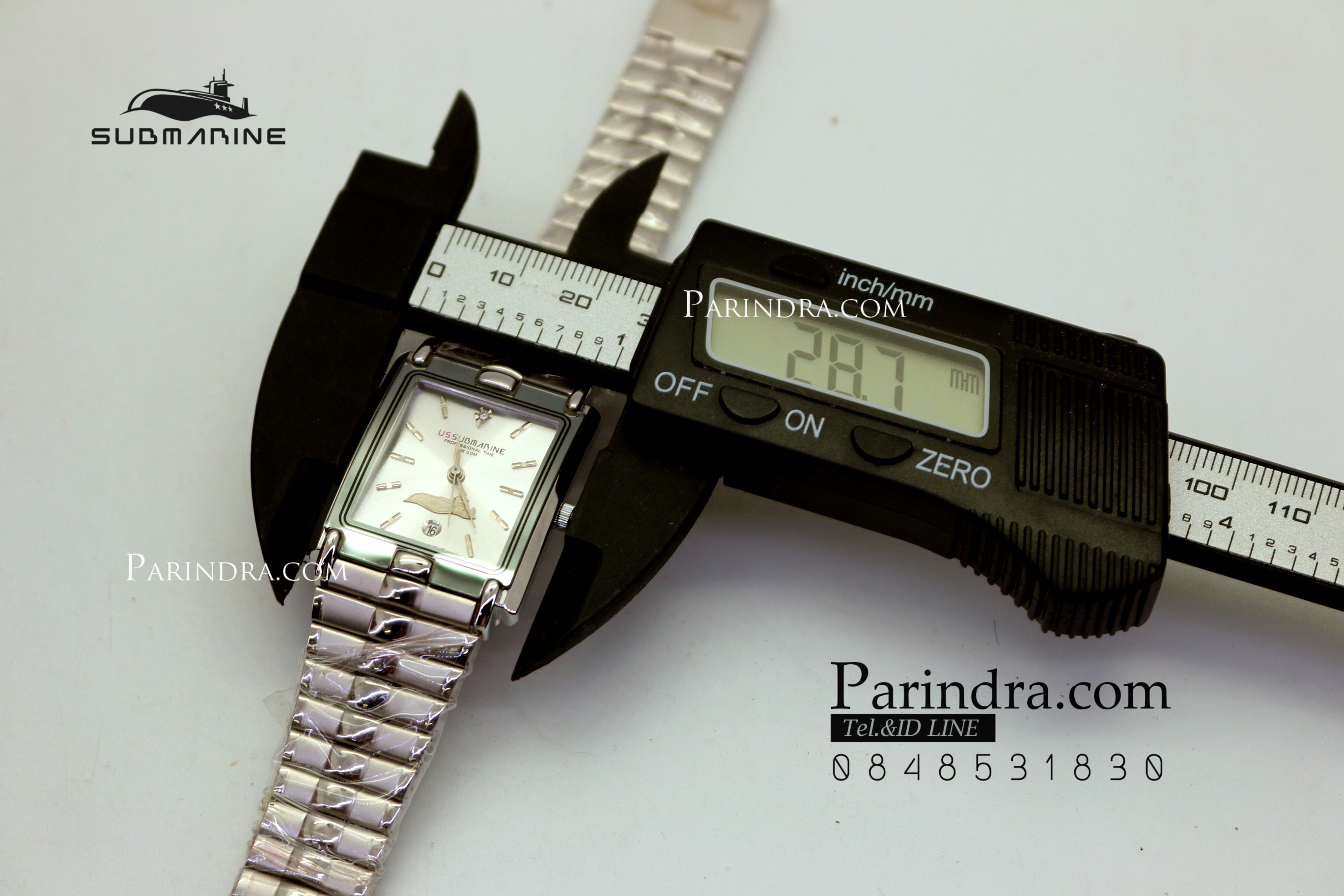 นาฬิกา U.S. submarine รุ่น SUB1014M เรือนใหญ่ สายสแตนเลสสีเงินล้วน เรือนใหญ่