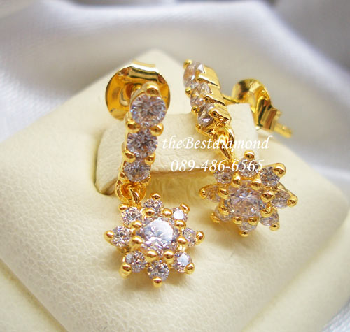 BE408+++ต่างหูแถวตุ้งติ้งดอกไม้++น่ารักดีค่ะ แบบไม่เล็ก ไม่ใหญ่ไป กลางๆ ใส่ติดหูได้ทุกโอกาส หรูหราพอสมควร