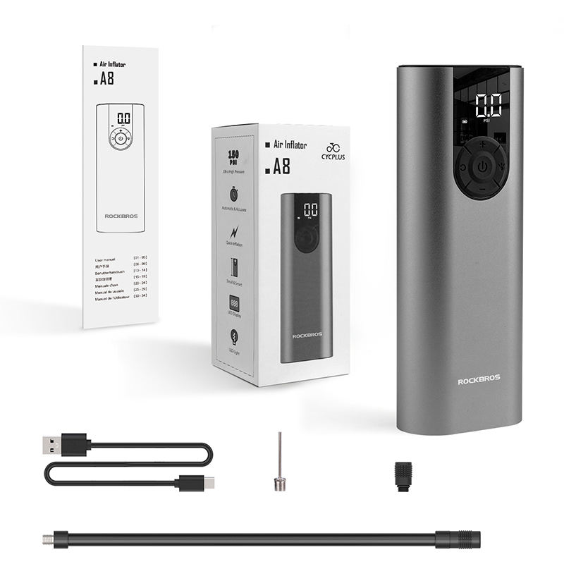 ROCKBROS A10 Electric Air Inflator - ปั๊มลมไฟฟ้าพกพาสำหรับจักรยาน