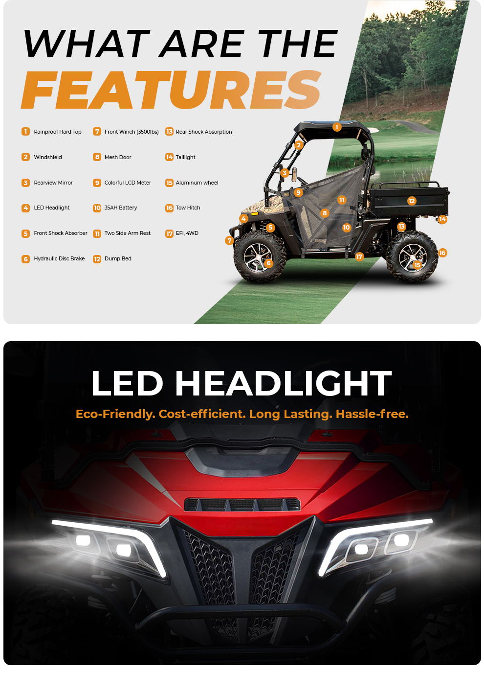 รถ UTV ZIMO 2025 2 ที่นั่ง ขับอัตโนมัติ | เครื่องยนต์ 450cc EFI 4WD | เหมาะสำหรับฟาร์ม ออฟโรด และการผจญภัย