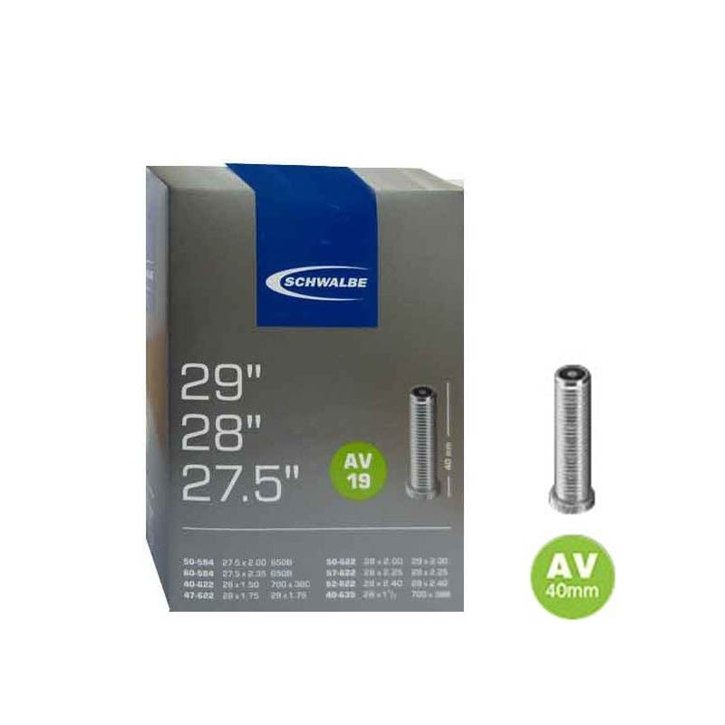 SCHWALBE ยางใน 27.5-29", แกนยาว 40MM, หัวใหญ่ (AV19)
