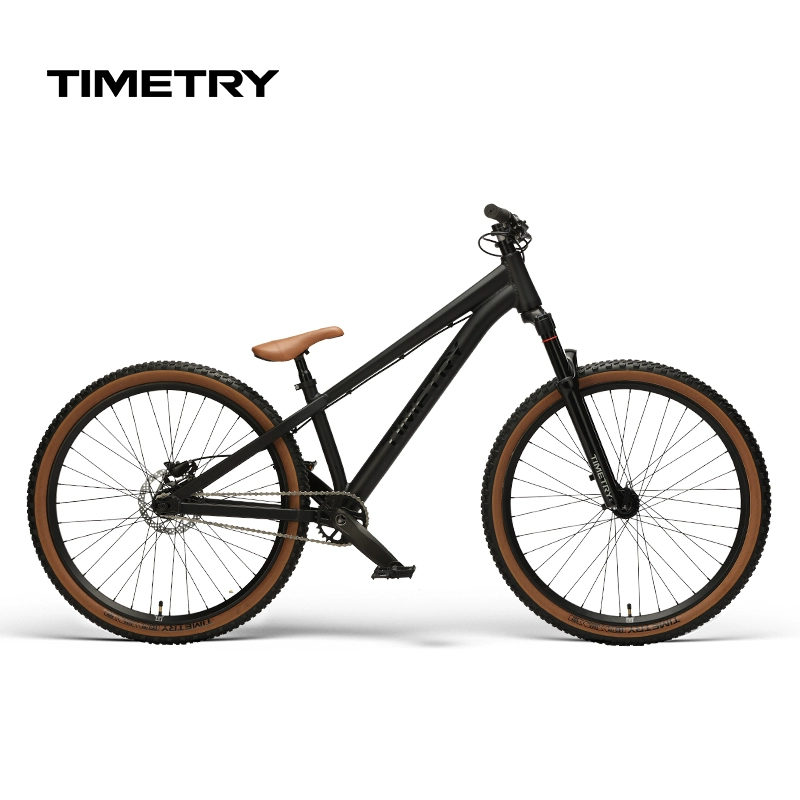 จักรยาน dirt jump TIMETRY 26” ระบบซิงเกิลสปีด – อลูมิเนียม โช้คออยล์ 120 มม. | สีดำ เหลือง ขาว | สั่งล่วงหน้า 15–35 วัน
