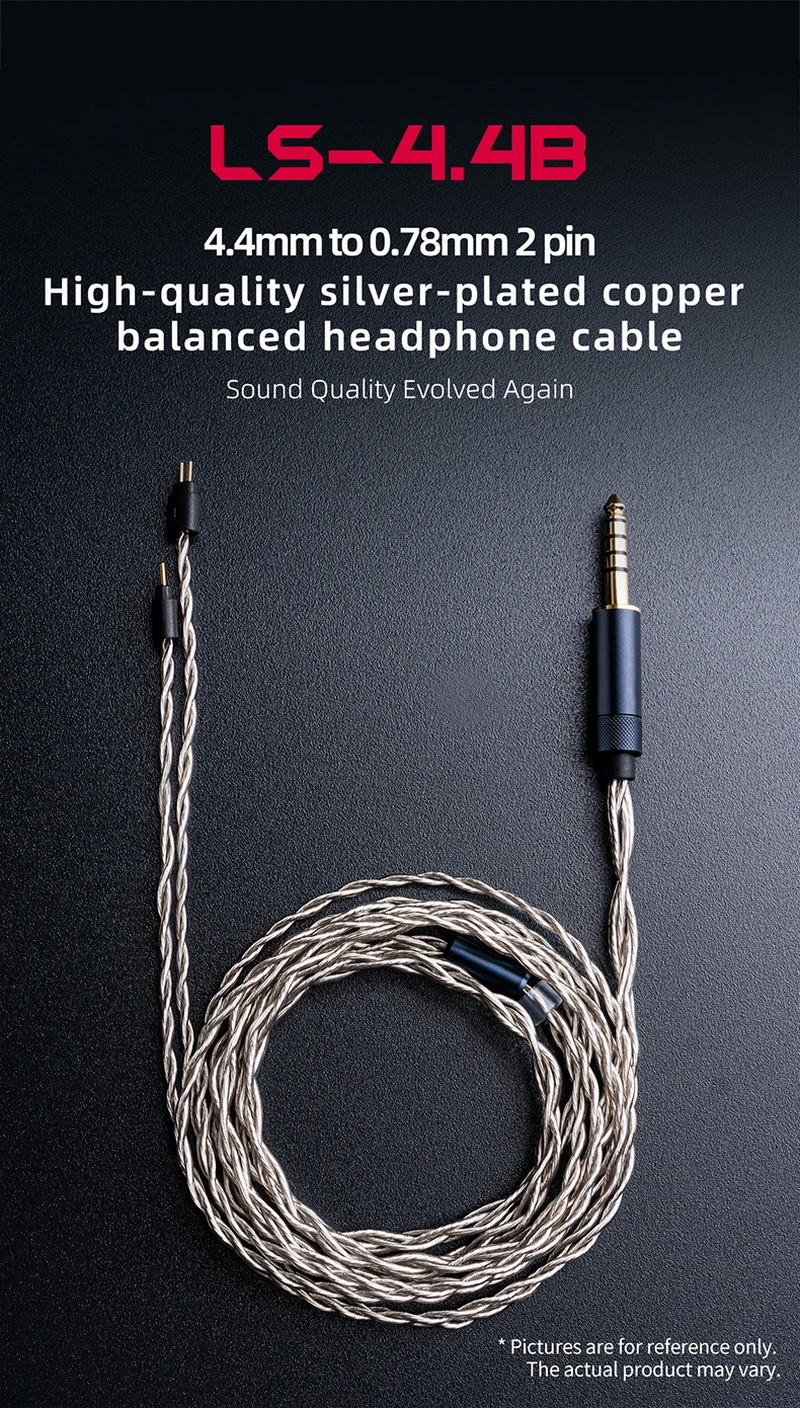 FiiO LS-4.4B สายอัพเกรดหูฟังทองแดงชุบเงิน โครงสร้าง Litz คุณภาพสูง