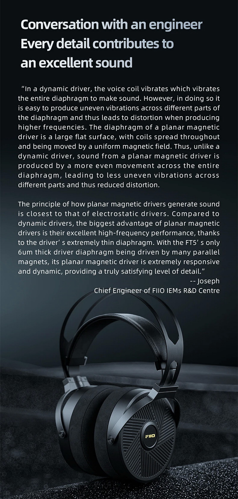 FiiO FT5 หูฟัง Headphones ไดรเวอร์ Planar 90 mm รองรับ Hi-Res ประกันศูนย์ไทย