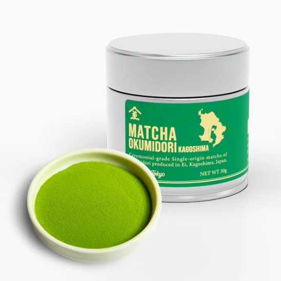 มัทฉะเกรดพิธีการ รสชาติพรีเมี่ยม Matcha Okumidori Kagoshima (Ceremonial Grade) 30 กรัม