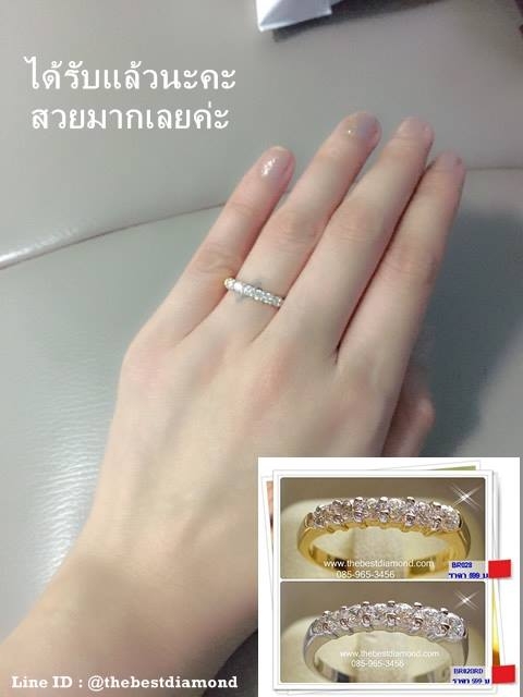 BR028+++แหวนแถวเพชรไล่ระดับ+++ งานมีดีไซน์เพชรไล่จากเม็ดเล็กไปใหญ่ ดูดี งานเรียบร้อย ใส่ได้นานไม่เบื่อ ใส่ติดนิ้วได้ทุกวันเลยนะคะ