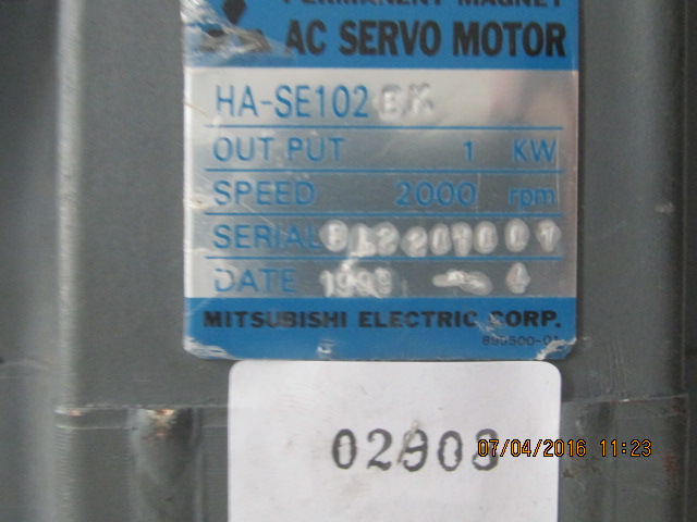 SERVO MOTOR “ MITSUBISHI ” รุ่น HA-SE102