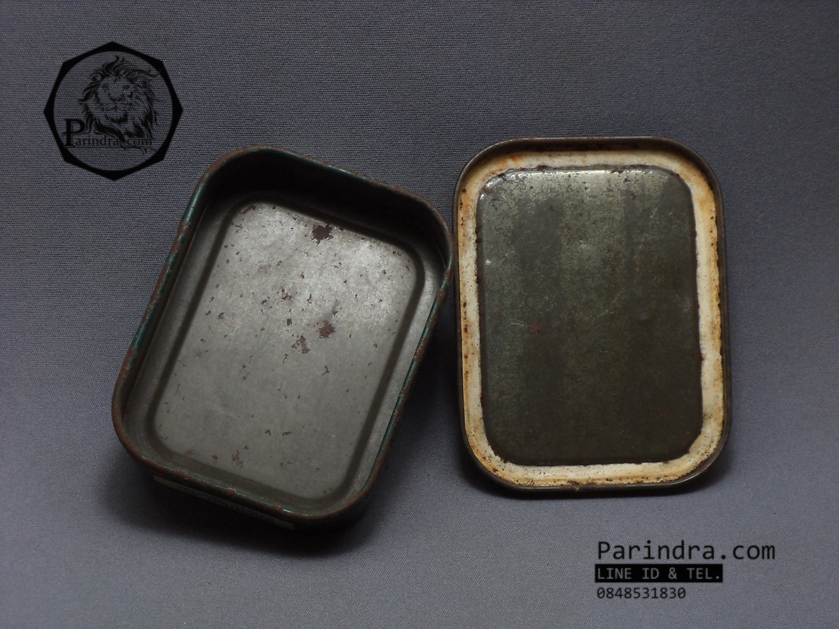 กล่องเหล็ก Strepsils รุ่นเก่า สีเขียวแก่ ปี 1985 #S450