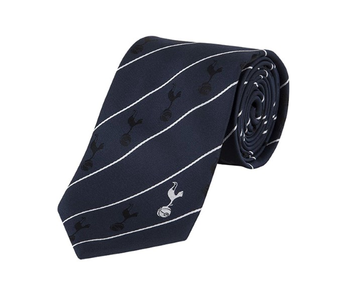 เนคไทผ้าไหมทอตมัมฮอตสเปอร์ส Spurs Crest and Stripe Silk Tie ของแท้