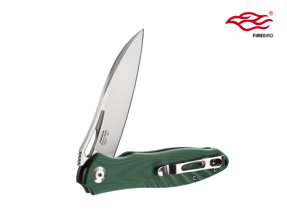 มีดพับ Ganzo กานโซ่ รุ่น FH71-GB / D2 Steel / ด้าม G10 สีเขียวแก่ ของแท้ 100%