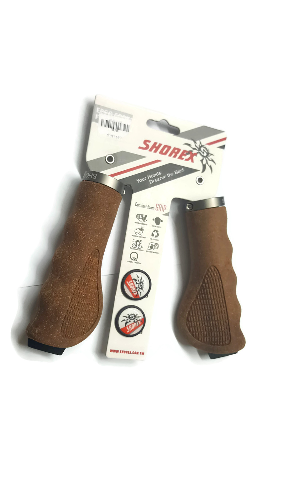 ปลอกแฮนด์ SHOREX Comfort Faom Grip,HG HG-002 ERGO CORK