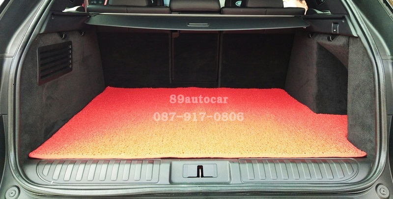 ผ้ายางปูพื้นรถยนต์เข้ารูป Land Rover Rang Rover Sport ไวนิลสีแดงขอบแดง