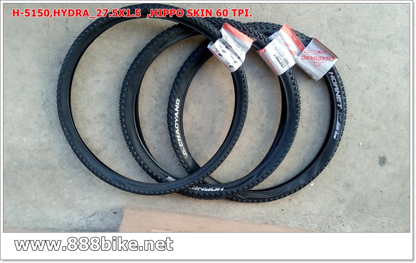 ยางนอกจักรยานเสือภูเขา CHAOYANG "HYDRA" 27.5x1.5 ขอบลวด (SHARK) H-5150 ,w113054(พัสดุธรรมดาหรือEMSเท่านั้น)