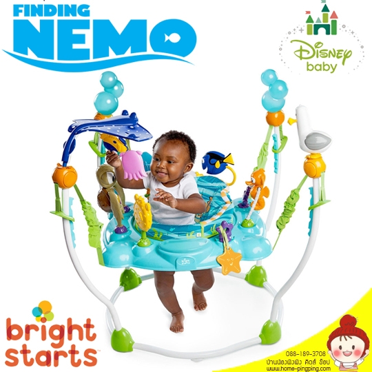 จั๊มเปอร์ Disney Baby Finding Nemo Sea of Activities Jumper โต๊ะกิจกรรมกระโดดที่ดีที่สุด ยี่ห้อ Bright Starts