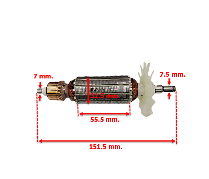 ทุ่น หินเจียร 4" มาคเทค Maktec MT954, Makita M9504 (570w.) (เกรดดี)