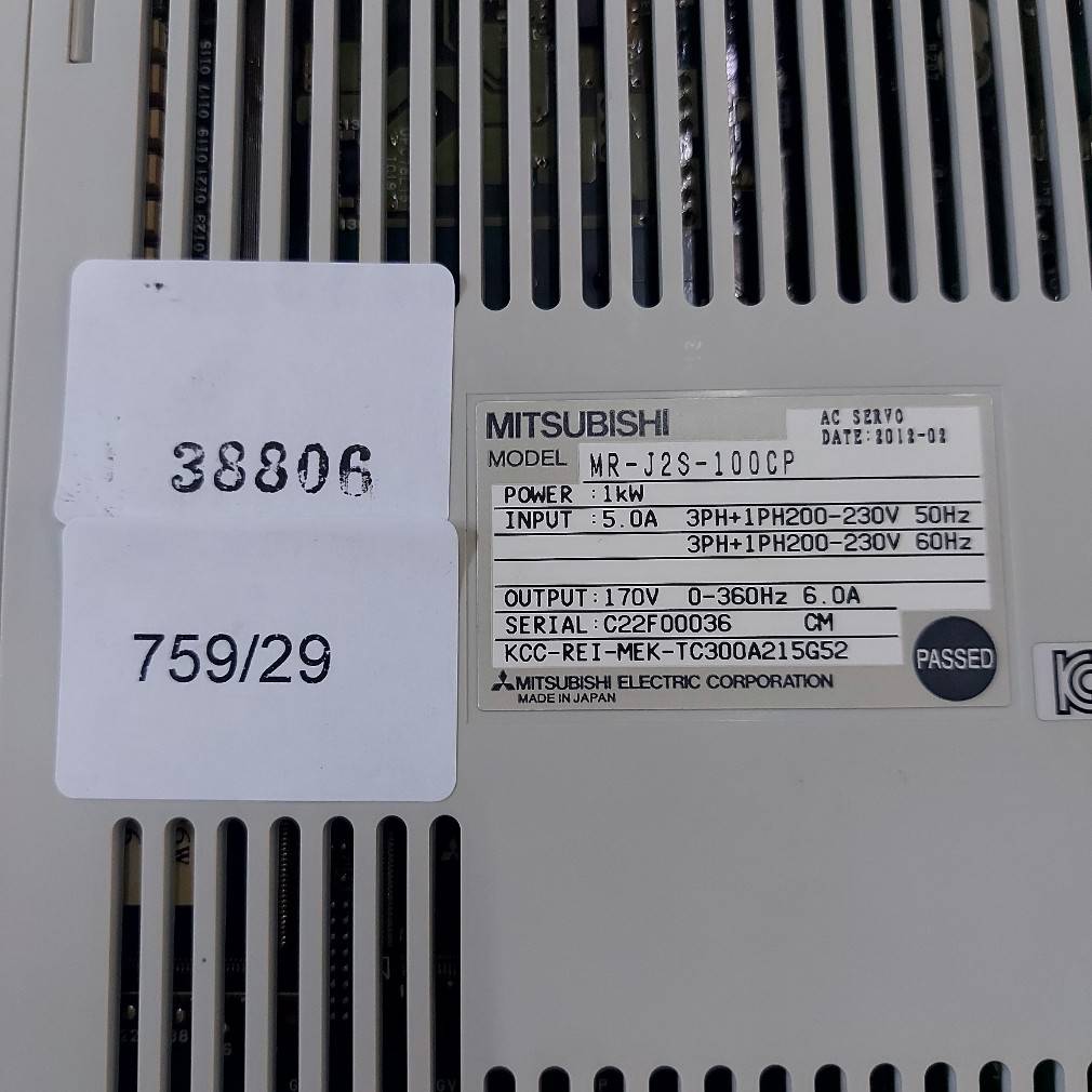 MR-J2S-100CP SERVO DRIVE " MITSUBISHI "