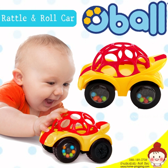 รถเข็นมือน้อย Rattle & Roll 2017 Rhino Toys Oball สำหรับเด็กวัย 3 เดือนขึ้นไป ยี่ห้อ OBALL