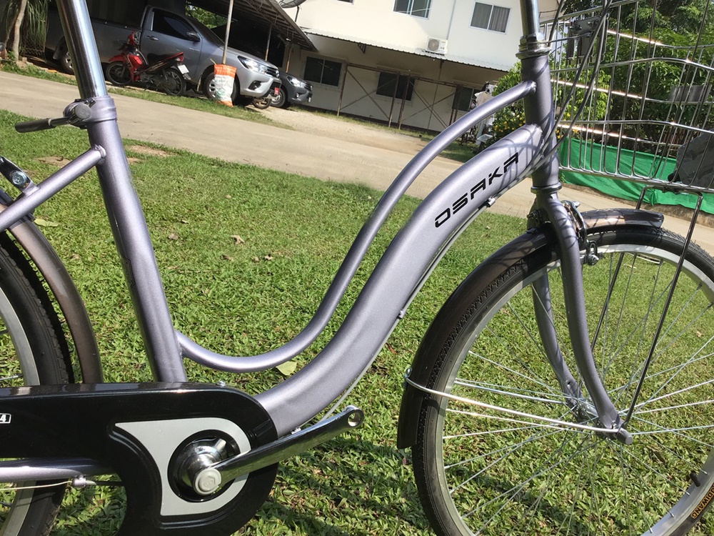 จักรยานแม่บ้าน OSAKA RHINO XT CITY BIKE พร้อมตะกร้า มีเกียร์ 7 สปีดชิมาโน่ ล้อ24นิ้ว