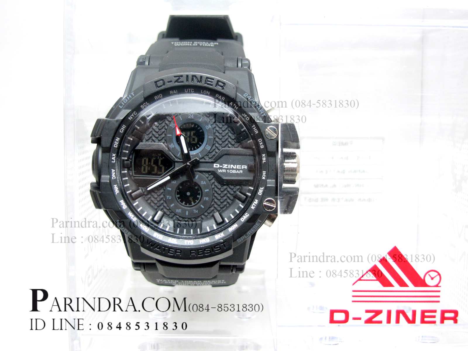 นาฬิกา D-ZINER WR10BAR สีดำล้วน
