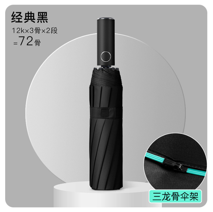 ร่มพับ 3 ตอน 23 นิ้ว 12 ก้าน เปิด-ปิดอัตโนมัติ